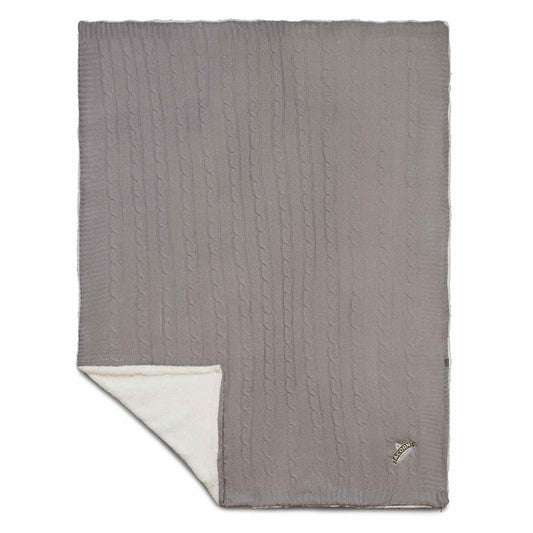 Cable Knit Sherpa Blanket