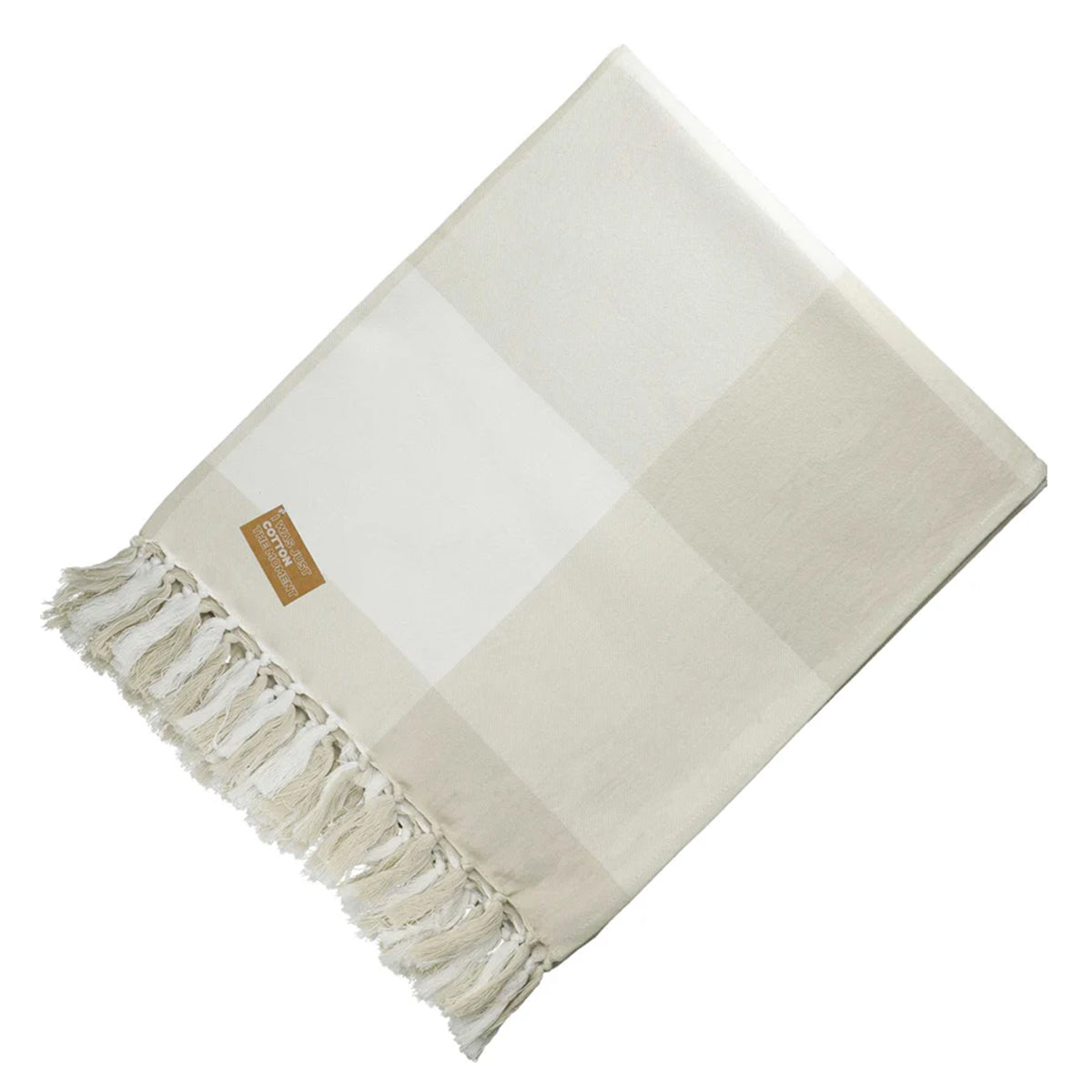 Organic Cotton Check Throw Blanket