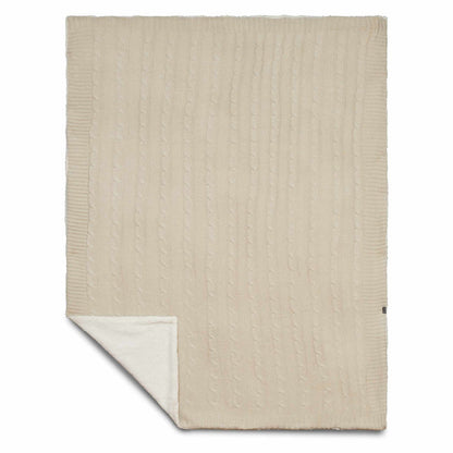 Cable Knit Sherpa Blanket