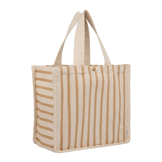 FEED Cotton and Jute Striped Tote