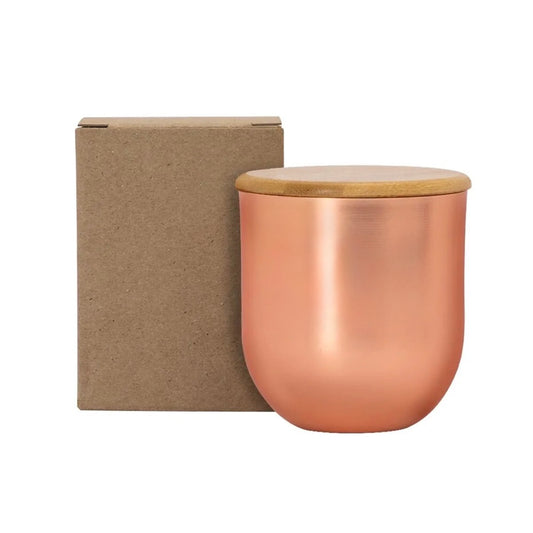 8 oz Metallic Candle with Wood Lid
