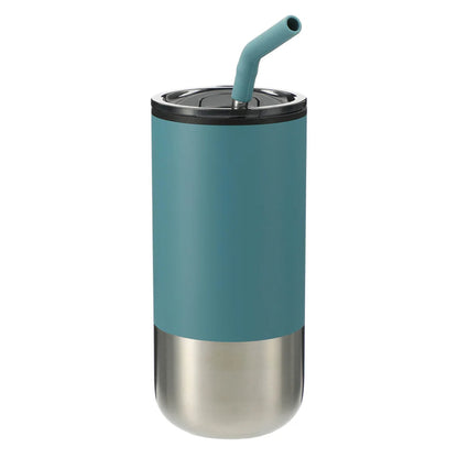 Lagom Insulated 16oz Stainless Steel Tumbler with Straw
