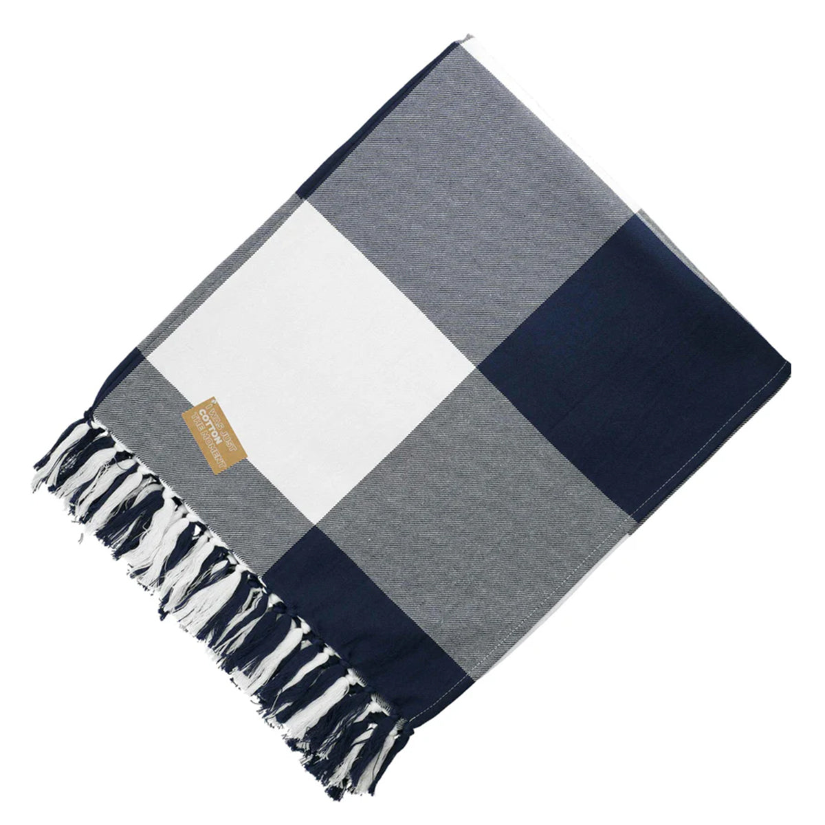 Organic Cotton Check Throw Blanket